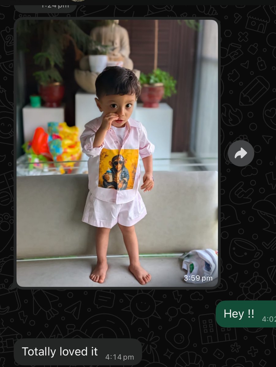 MiluskiMila's tweet photo. For his 2nd birthday, all he wanted was to twin with Daddy. Custom monkey outfits captured their bond perfectly: baby monkey with his milk bottle, Daddy monkey with his glass. A memory to cherish forever. https://t.co/sd9OoIgogW
