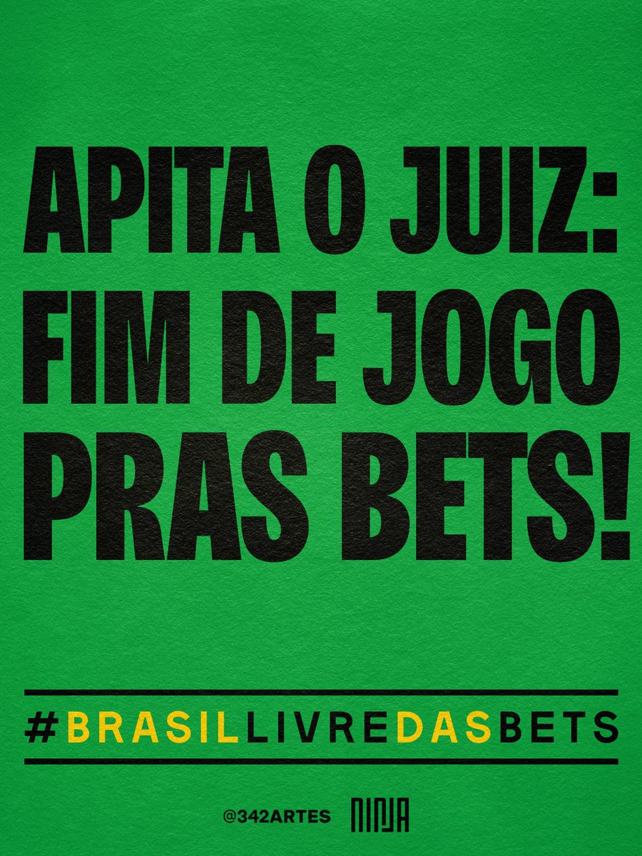 MidiaNINJA's tweet photo. Vencemos! O Brasil está livre das Bets 🚫 #BrasilLivreDasBets

Compartilhe essa mensagem e faça parte dessa onda. https://t.co/Sfqcw37My2