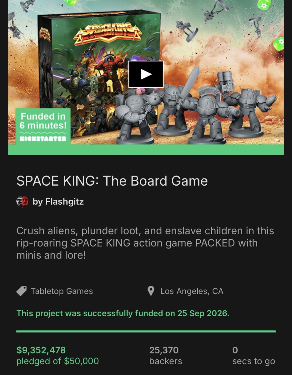 FlashgitzAnims's tweet photo. $9.3 million dollars…

Thank you so much to EVERYONE. This is legit life changing and will let us continue Space King for a thousand years 😭😭 https://t.co/vh7HyZ11dh