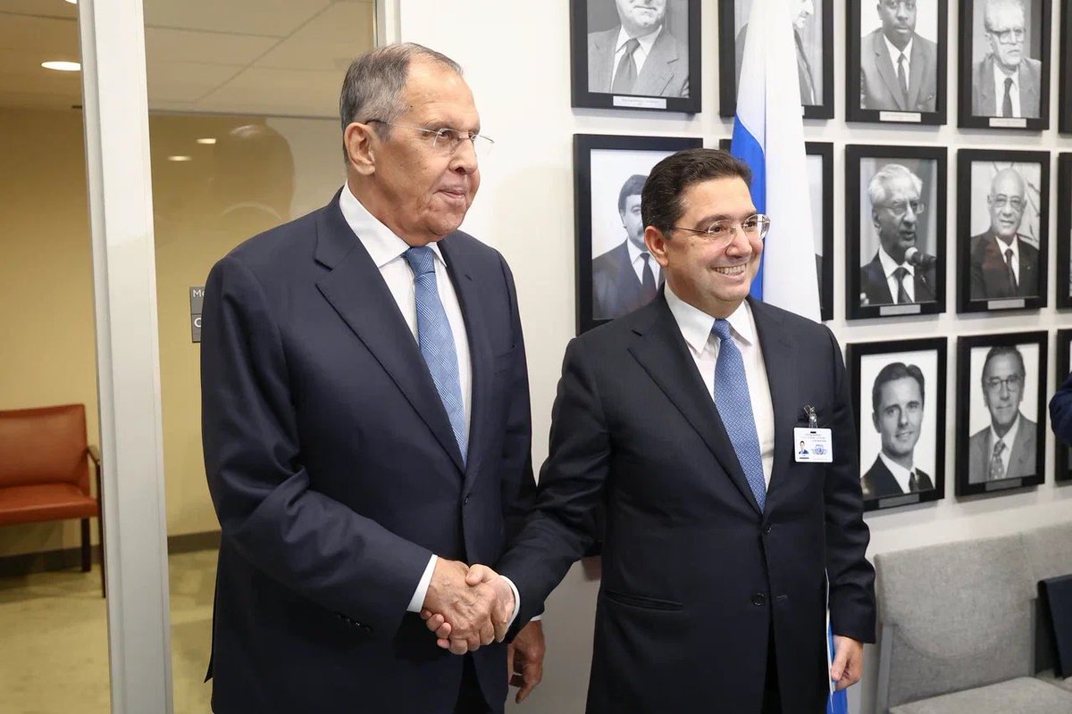 Russia_AR's tweet photo. 🤝 وزير خارجية روسيا سيرغي #لافروف ووزير الشؤون الخارجية والتعاون الأفريقي والمغاربة المقيمين بالخارج في المملكة المغربية ناصر #بوريطة يعقدان اجتماعًا على هامش الأسبوع رفيع المستوى للدورة الحادية والثمانين للجمعية العامة للأمم المتحدة

#روسيا_المغرب 🇷🇺 🇲🇦 https://t.co/7bomL2IBx4