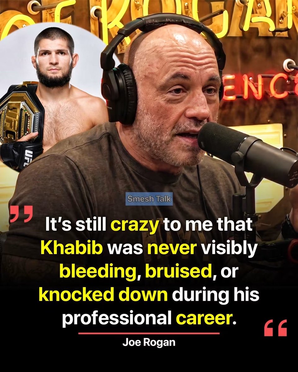 SmeshTalk's tweet photo. Joe Rogan still can’t believe that Khabib never bled in the octagon 🦅 https://t.co/iTloYg6A2p