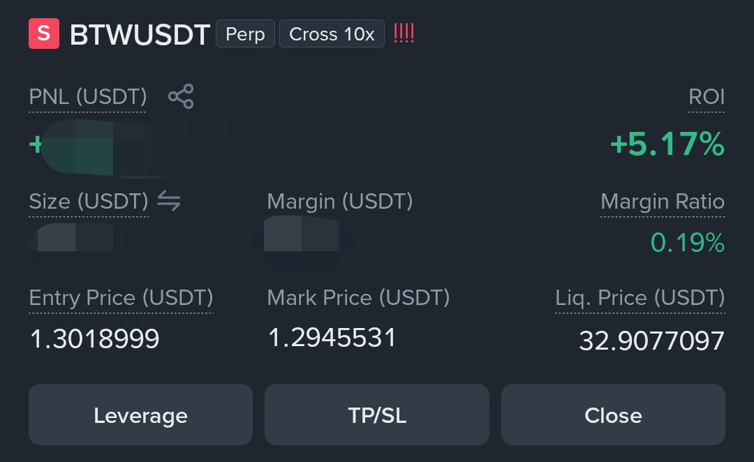 Ryker_INDIA's tweet photo. $BTW Crash 90% 🚨‼️

I opened heavy Short around 1.30$ with 10x leverage using $1000 margin, liquid price -> $32.90

I got a fun 🎁🥳 while I taking risk 🫵😁

⏰Click, join, and win. It’s that simple👇
https://t.co/wlWDNM1Uho https://t.co/qSXB3Up3Ue