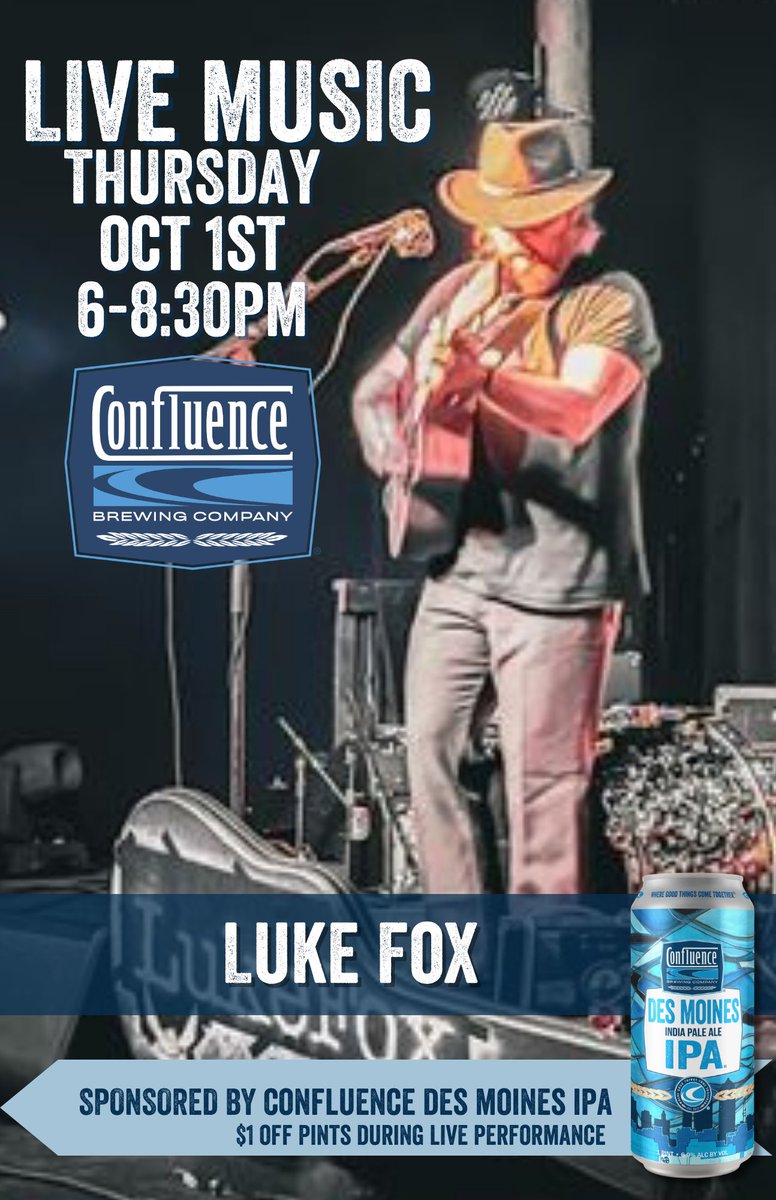 ConfluenceBrew's tweet photo. Live music tonight! https://t.co/siBhQfWaSB