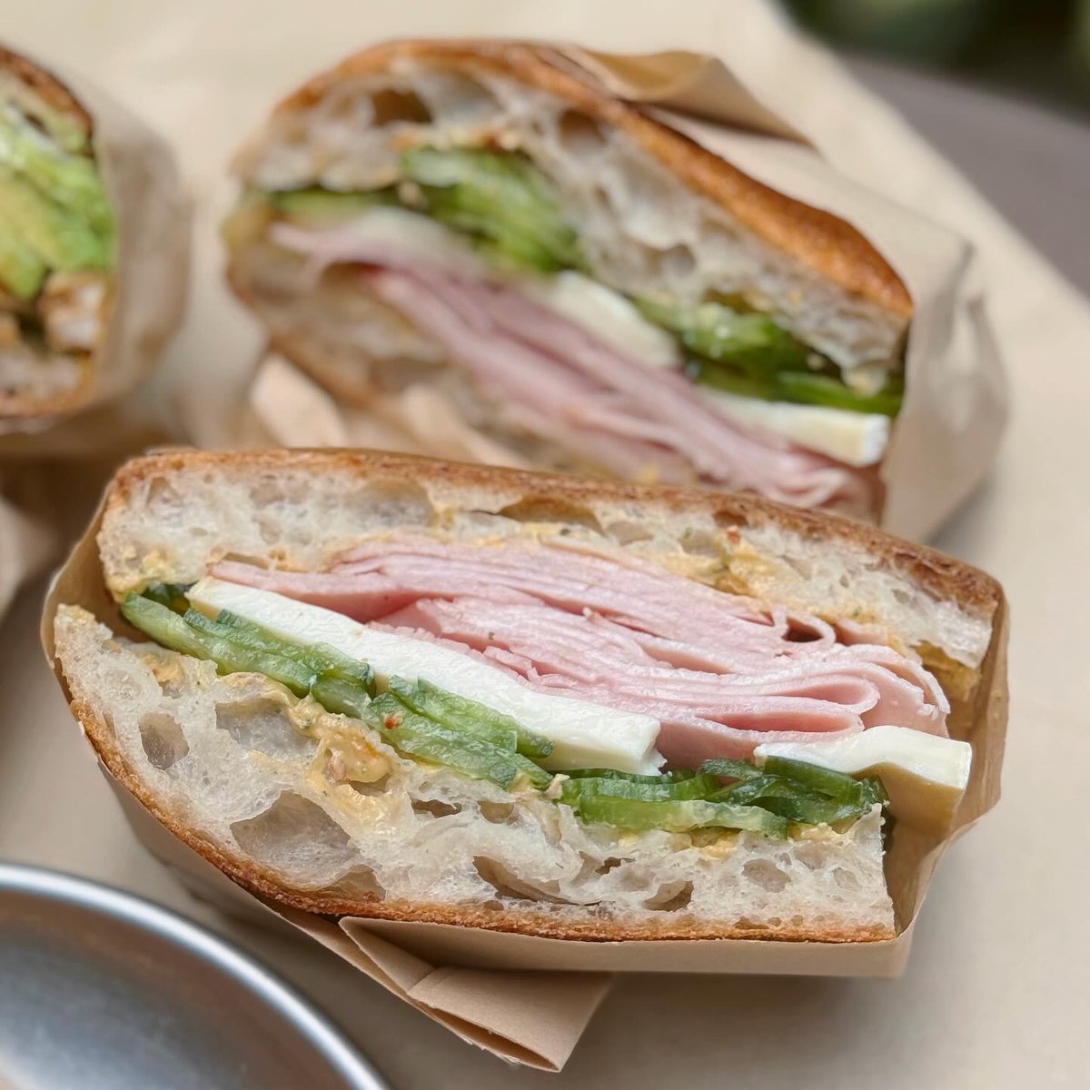 LynetteBoli5's tweet photo. In @wheatheadbaking’s sandwiches we trust. The Winner Winner delivered bold, smoky, spicy Mexican-inspired flavours, while the Buttah Hammer kept things light and umami-rich. Don’t miss the juicy sour cherry pie with brown-butter almond streusel. https://t.co/9H5wAdVyms