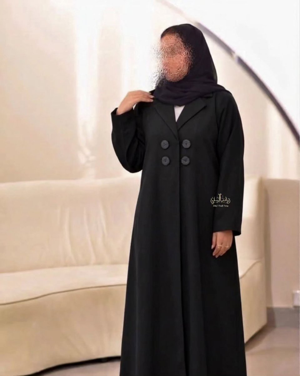jacintohawne's tweet photo. Classic tailoring meets modern modesty. A chic blazer collar, statement buttons, and delicate embroidered back detail make this abaya perfect from office meetings to evening gatherings. Would you wear it for work, brunch, or a night out? DM to order. https://t.co/i58V2efqfx