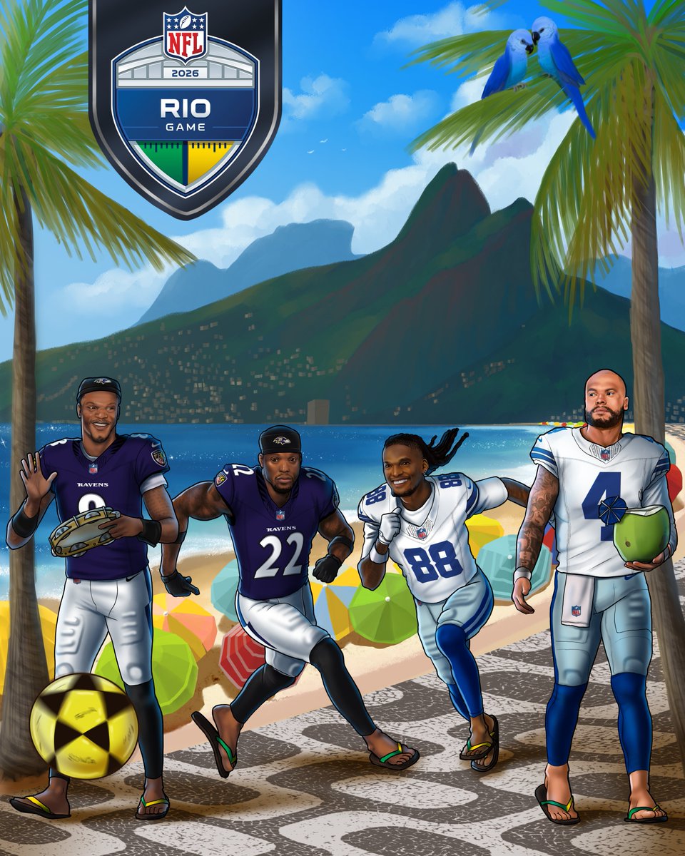 Football is back in Brazil this weekend! 🇧🇷

@​BALvsDAL – Sunday 4:25pm ET on CBS/Paramount+
Stream on @​NFLPlus 
 [📷](https://pbs.twimg.com/media/HTF8cRrXcA