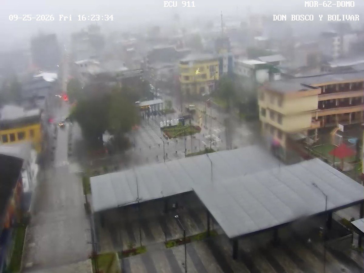 ECU911Austro's tweet photo. #Morona| Se visualiza la calzada mojada por presencia de lluvia 🌧️ mediante #videovigilanciaECU911
Tener precaución al conducir, reducir la velocidad.
#LíneaÚnicaParaEmergencias 9-1-1 https://t.co/lSxCiZ9FlG