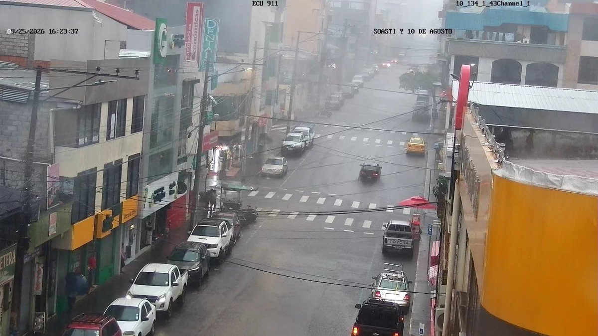 ECU911Austro's tweet photo. #Morona| Se visualiza la calzada mojada por presencia de lluvia 🌧️ mediante #videovigilanciaECU911
Tener precaución al conducir, reducir la velocidad.
#LíneaÚnicaParaEmergencias 9-1-1 https://t.co/lSxCiZ9FlG