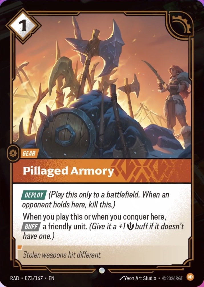 RunesAndRift's tweet photo. Four new #RBRadiance cards have been revealed by @playriftbound!

• Pillaged Armory
• Supernova
• Rousing Display
• Invigorating Bloom https://t.co/pmxB6UwLc8