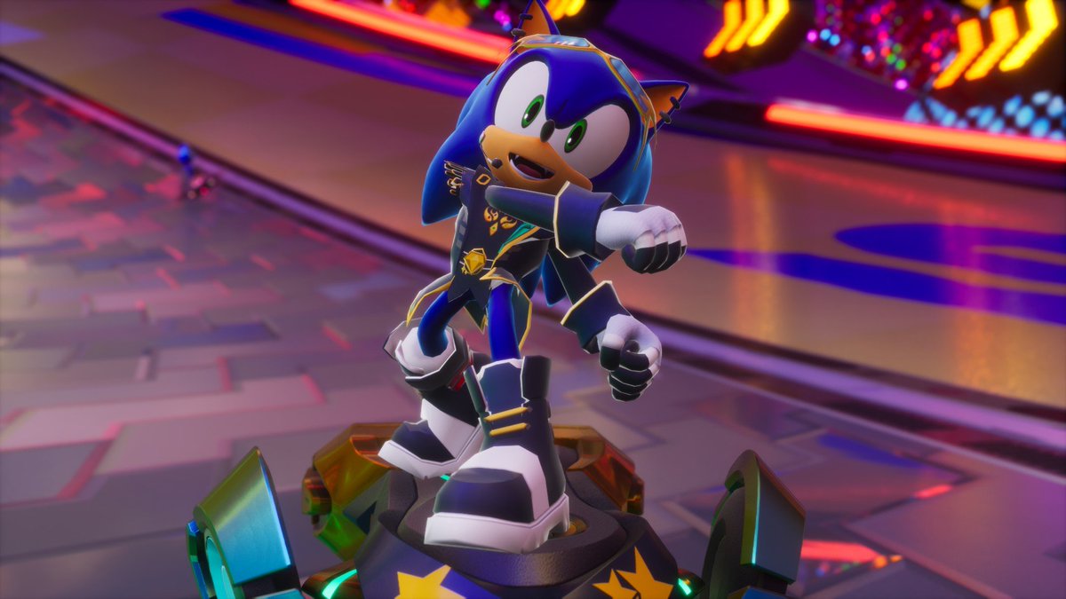 Fakum04's tweet photo. The Idol Sonic mod for #SonicRacingCrossWorlds I made with my friend! I handled the model import, while she made the custom UI render and 2D stamps! Go check it out!

Idol Sonic https://t.co/l9GL7HPkon https://t.co/wRizD2rsOL