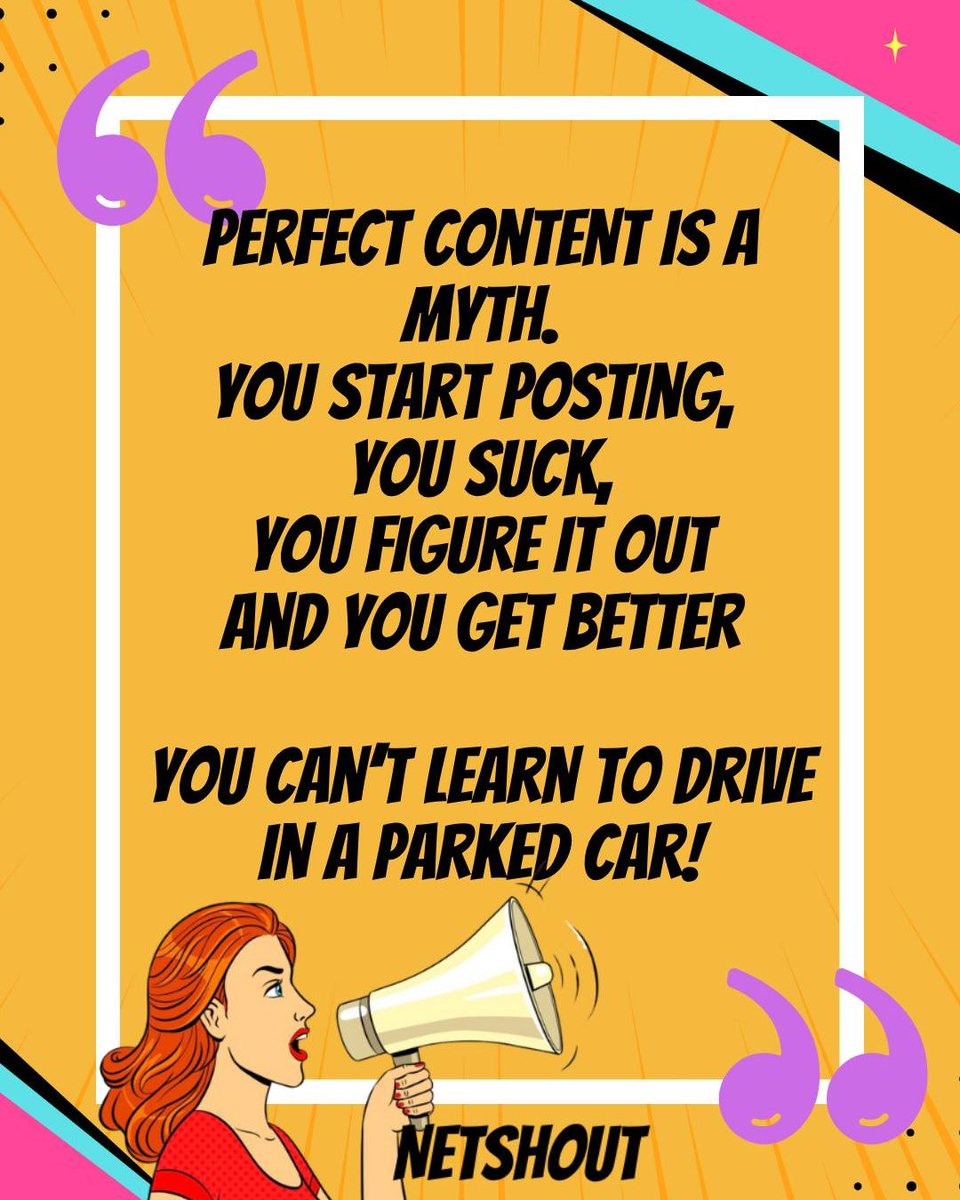 BroderickSgf's tweet photo. Your first post won’t be perfect, and some will flop no matter how hard you work. That’s normal. Keep showing up, refining your content, and learning. You can’t learn to drive in a parked car. https://t.co/6sOnRaZT85