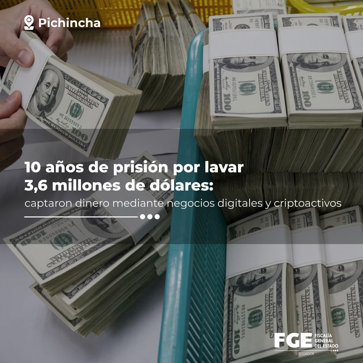 FiscaliaEcuador's tweet photo. #BoletínFGE | #Pichincha: #FiscalíaEc obtiene 10 años de prisión contra Mauro J. B. y Juan R. G. por #LavadoDeActivos. El monto involucrado asciende a alrededor de 3,6 millones de dólares, relacionados con negocios digitales y criptoactivos.
Detalles ⬇️
https://t.co/XG0Cg2waDj https://t.co/LVwPLF35qJ