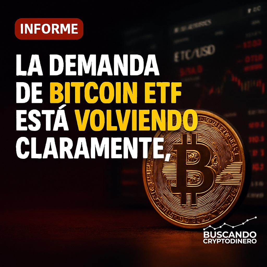 BCryptodinero's tweet photo. La demanda de Bitcoin ETF está volviendo claramente, pero la señal más importante es si ese capital comienza a fluir hacia $ETH y el mercado de criptomonedas en general. Las entradas de ETF inician el movimiento. La liquidez y la amplitud del mercado lo confirman. 📈 #Bitcoin #Crypto