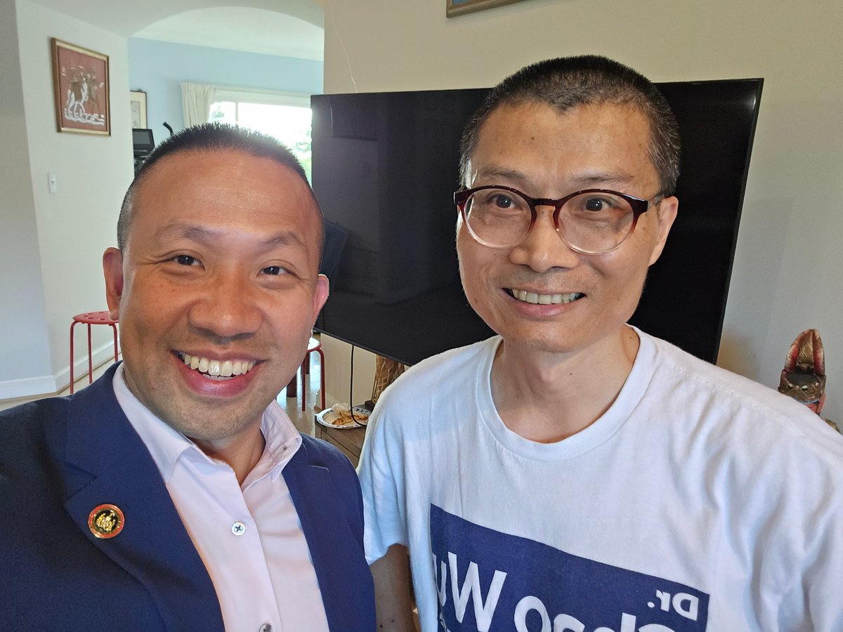 ClarenceLamMD's tweet photo. Glad to be able to stop by the recent fundraisers of my two colleagues in District 9A--Western Howard and Montgomery Counties, Delegates Chao Wu and Natalie Ziegler!  They're hard-working, down-to-earth legislators who are always advocating for their constituents in Annapolis. https://t.co/MP0bwHkbYW