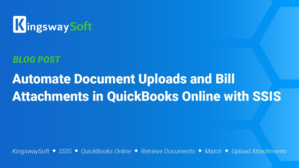 kingswaysoft's tweet photo. Just Blogged - Automate Document Uploads and Bill Attachments in QuickBooks Online with SSIS https://t.co/bACwKvwoX9 #KingswaySoft #SSIS #QuickBooksOnline #UploadDocument #MatchDocument #UploadAsAttachment #SSISIntegrationToolkit https://t.co/hQomTz2CBB