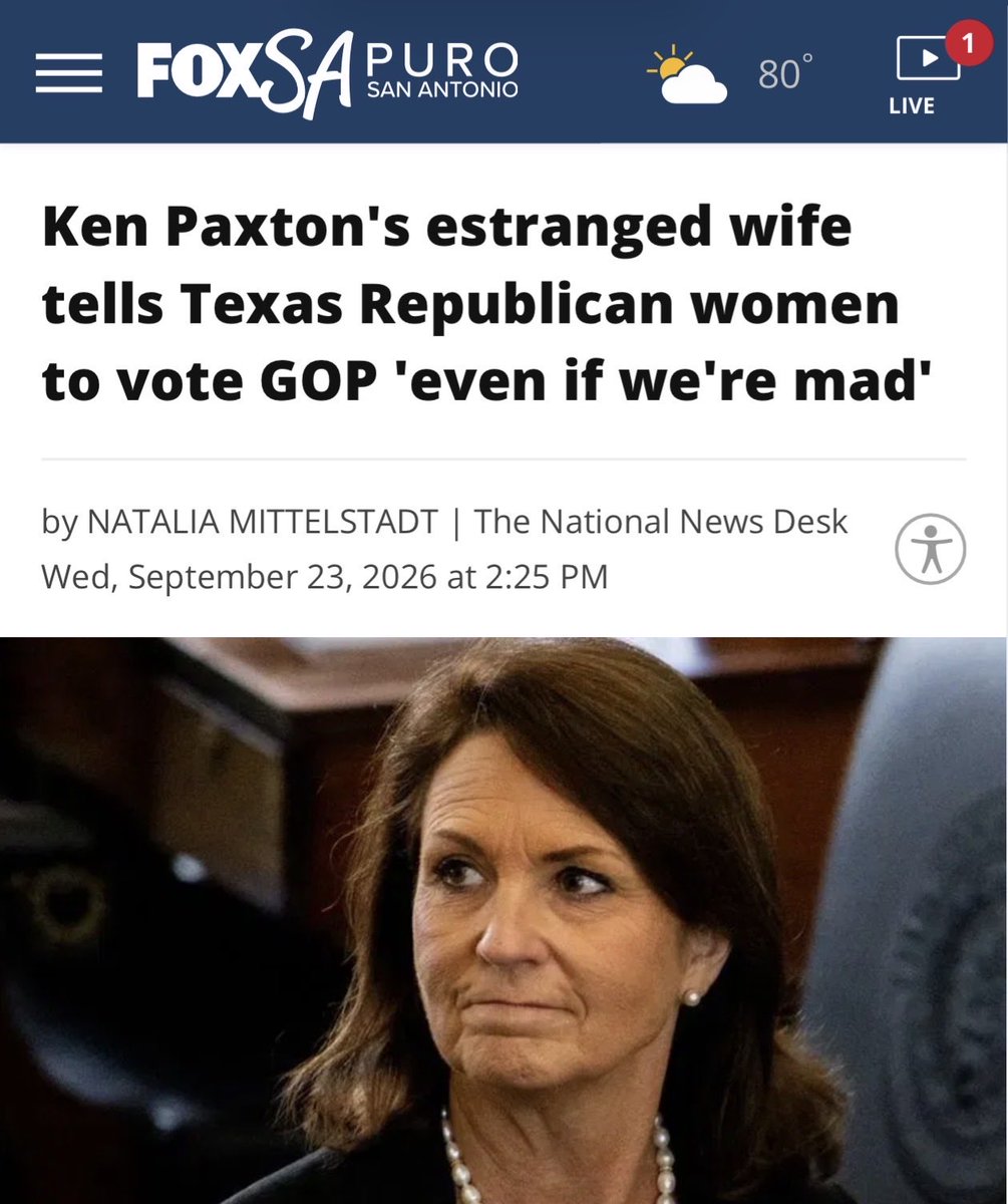 ProfMJCleveland's tweet photo. Paxton’s ex is willing to do the right thing by setting aside her personal feelings for the good of the nation.  John Cornyn, on the other hand .. https://t.co/o869rHPJz7