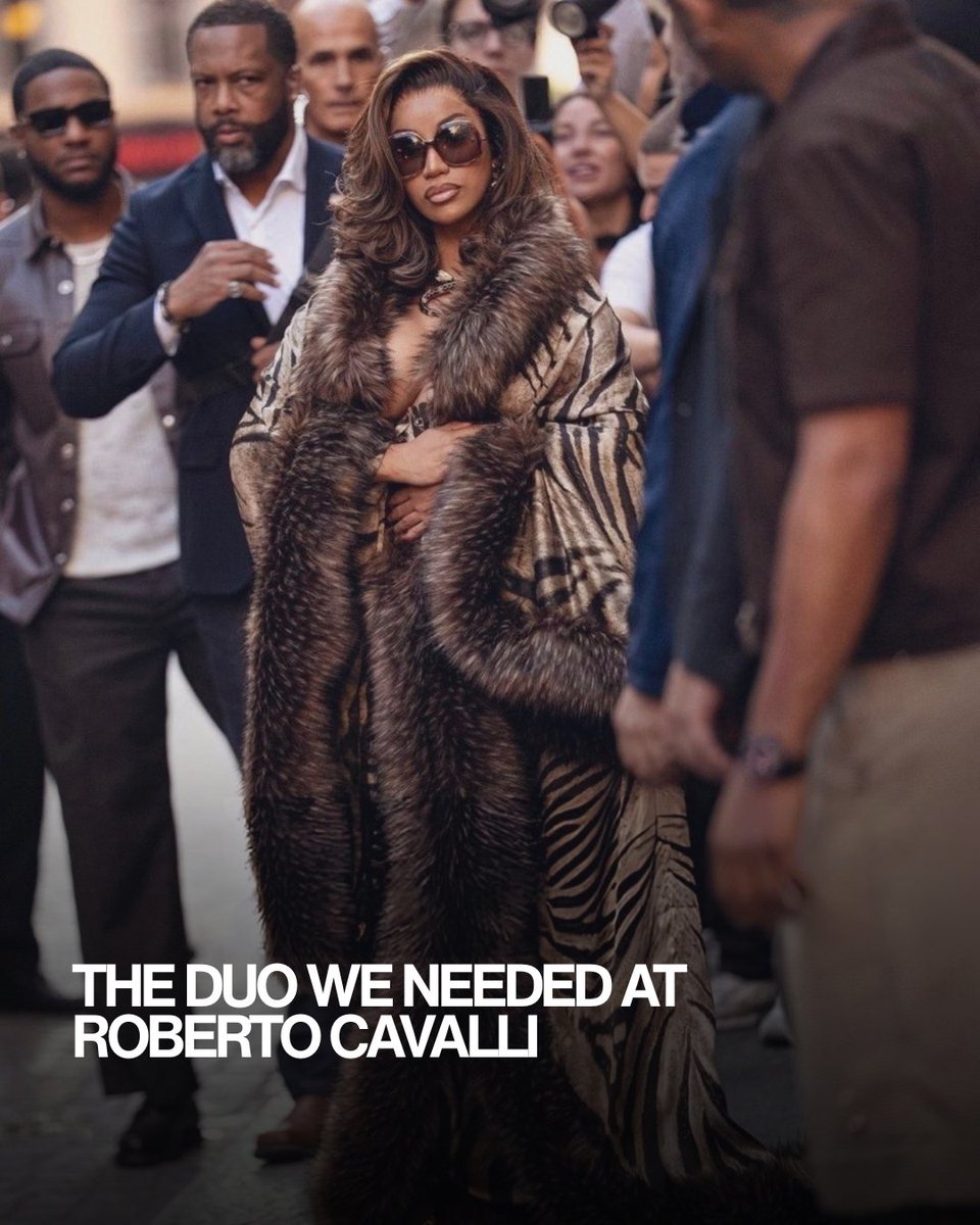GalactaMag's tweet photo. Olandria and Cardi B stepped out for Roberto Cavalli in Milan, and both looks were so good. Definitely saving these for inspiration. https://t.co/6Ns2QvAtgq