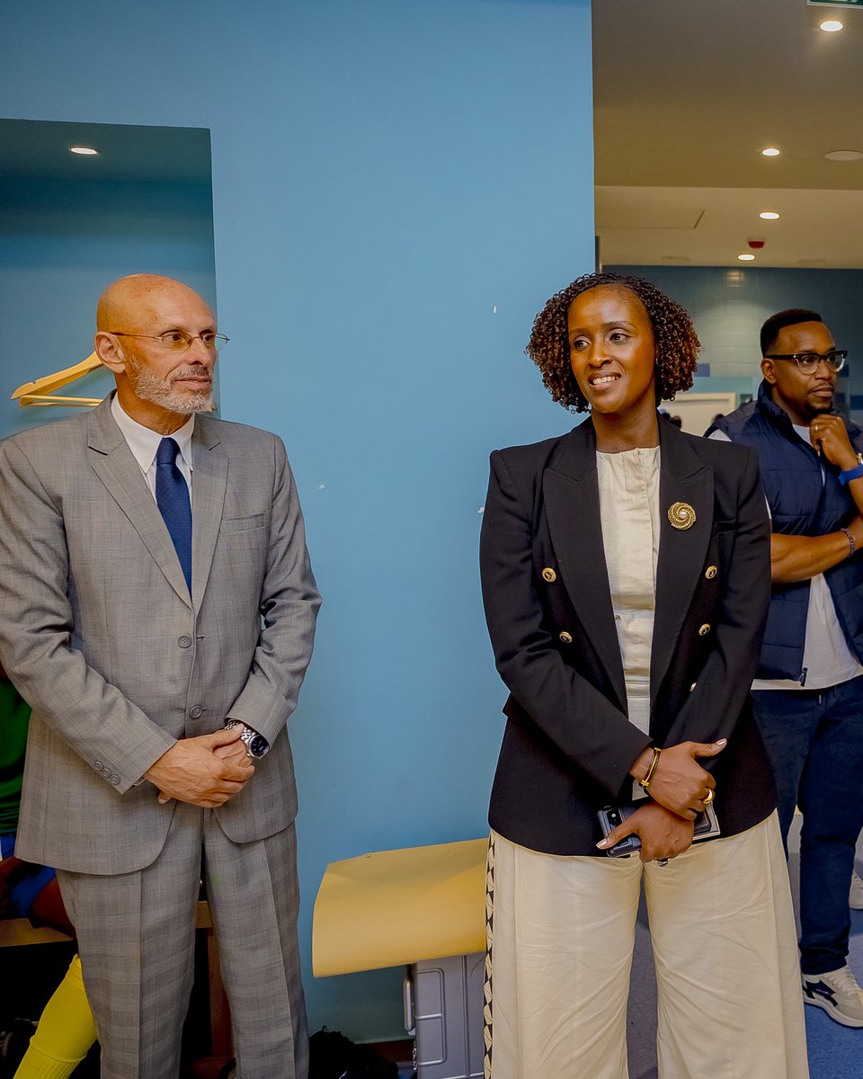 FERWAFA's tweet photo. Following the final whistle, the Hon. Minister of Sports @nmukazayire congratulated Amavubi on this vital victory and shared words of encouragement for the journey ahead.

Her message: 
Keep believing, keep fighting, and keep making Rwanda proud. 

#TuriAmavubi https://t.co/ajcOrQ76aK