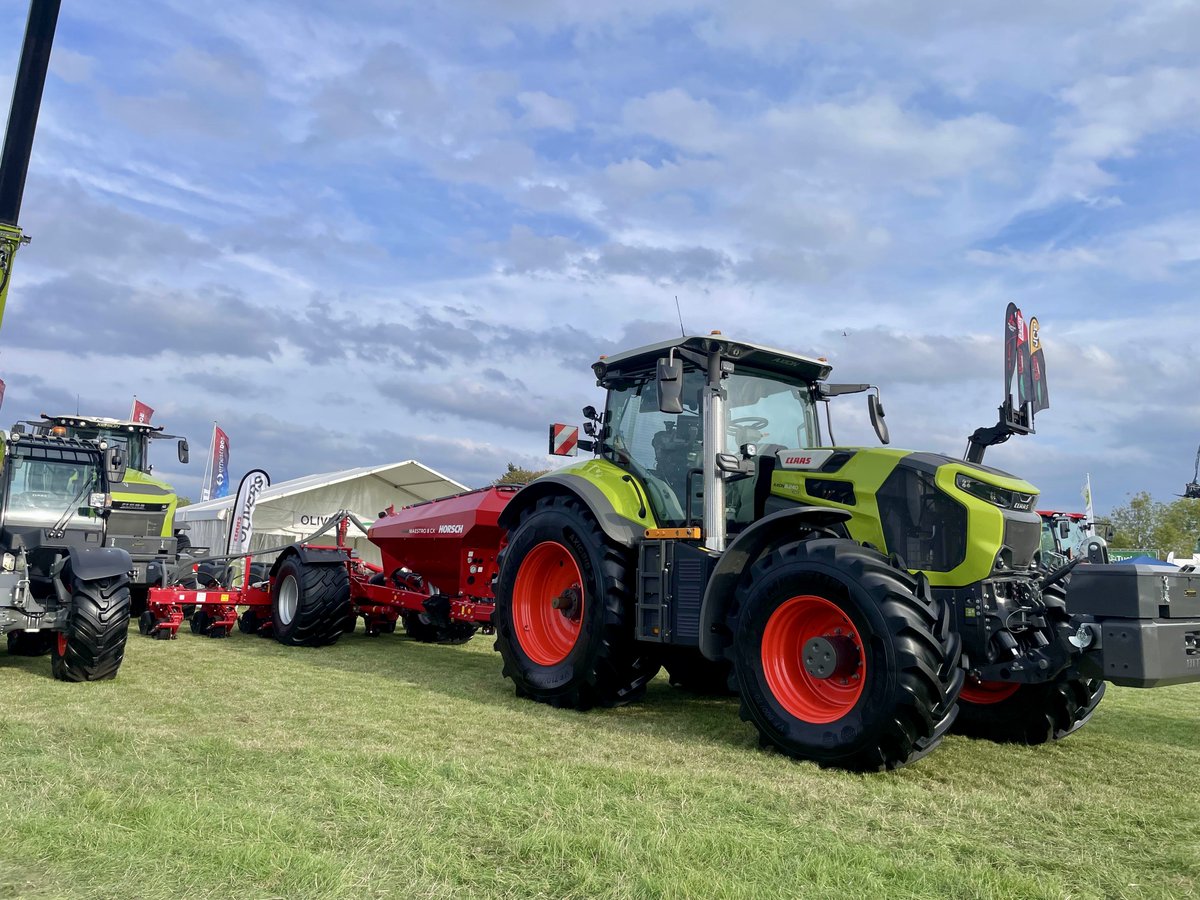 oliveragri's tweet photo. OLIVERS are ready to welcome you to our stand at the Gransden Show tomorrow! 
We have the new CLAAS AXION 8.240 and our new range of CFMoto’s for you to see. https://t.co/PsE3wWAmV1