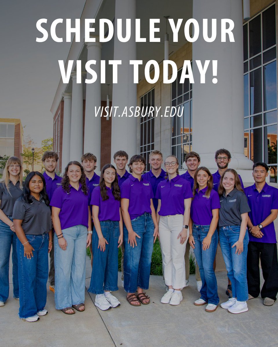 AsburyUniv's tweet photo. 💰👀 This might be the easiest scholarship you’ll ever earn!

Visit Asbury and you could receive a $1,000 scholarship for every year you attend, as long as you visit before May of your Senior year of High School! 💜🦅

Come experience campus, and you could be taking a step toward making college more affordable at the same time.

Your visit can be an eligible visit event or a personalized campus visit, so you can choose the experience that works best for you!

Visit campus. Earn $1,000 a year. That’s a pretty good reason to come see us. 👀

📍 Register for your Asbury visit today at https://t.co/KeER9Re7dt

#AsburyUniversity #VisitScholarship #CollegeVisit #FutureEagle #YouBelongHere