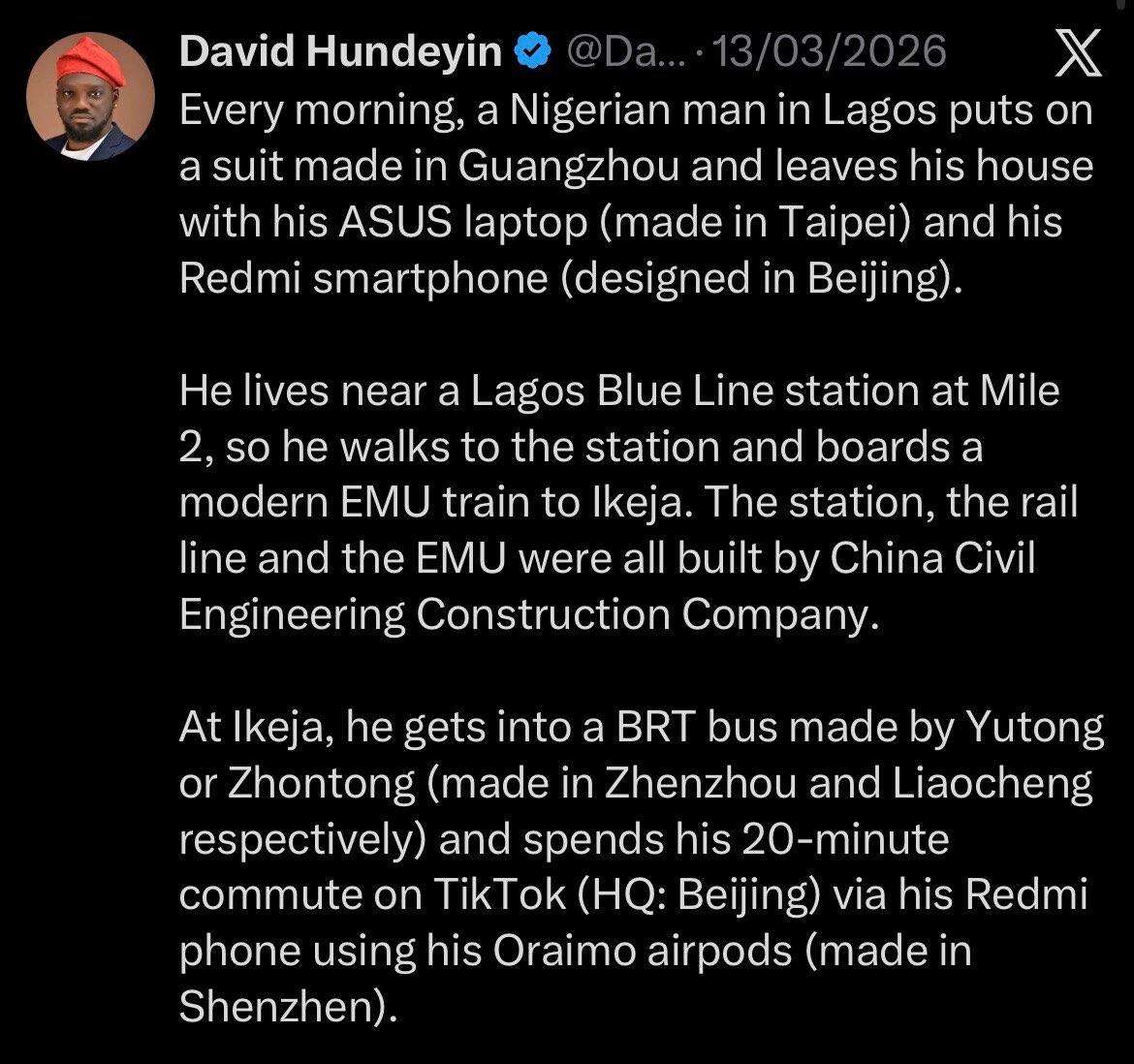 ElStachioo's tweet photo. Even if David Hundeyin sets himself on fire (which he already has) just to make you see, you’d still swear there’s no smoke.

Whenever you wake up will be your morning. https://t.co/geNtCPiCrJ
