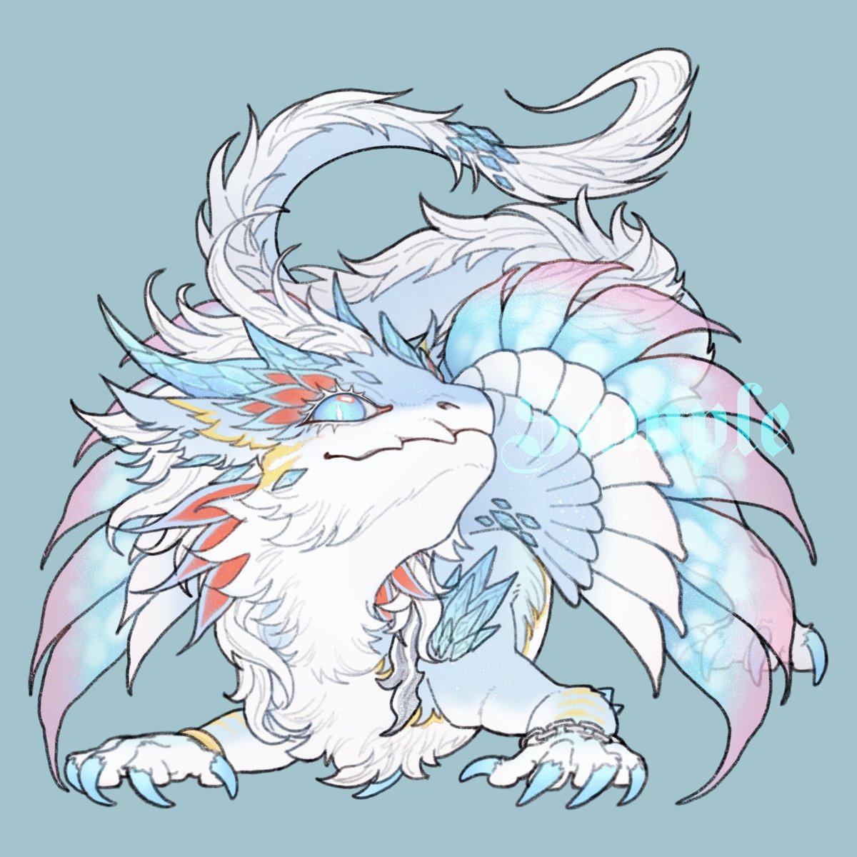 ChongMing0322's tweet photo. Actually, I also draw some really cute little things.#dragon #digitalpainting https://t.co/JZzmI9IGyT