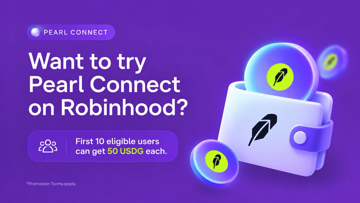 autonolas's tweet photo. Want to trade Stock Tokens and memecoins that people are actually talking about on Robinhood? 👀

@valoryag is giving the first 10 eligible users 50 USDG each when they create their Pearl Connect agent on Robinhood via Pearl.

Promotion Terms, including eligibility restrictions, apply. Read more here: https://t.co/1J3vZNEg6u