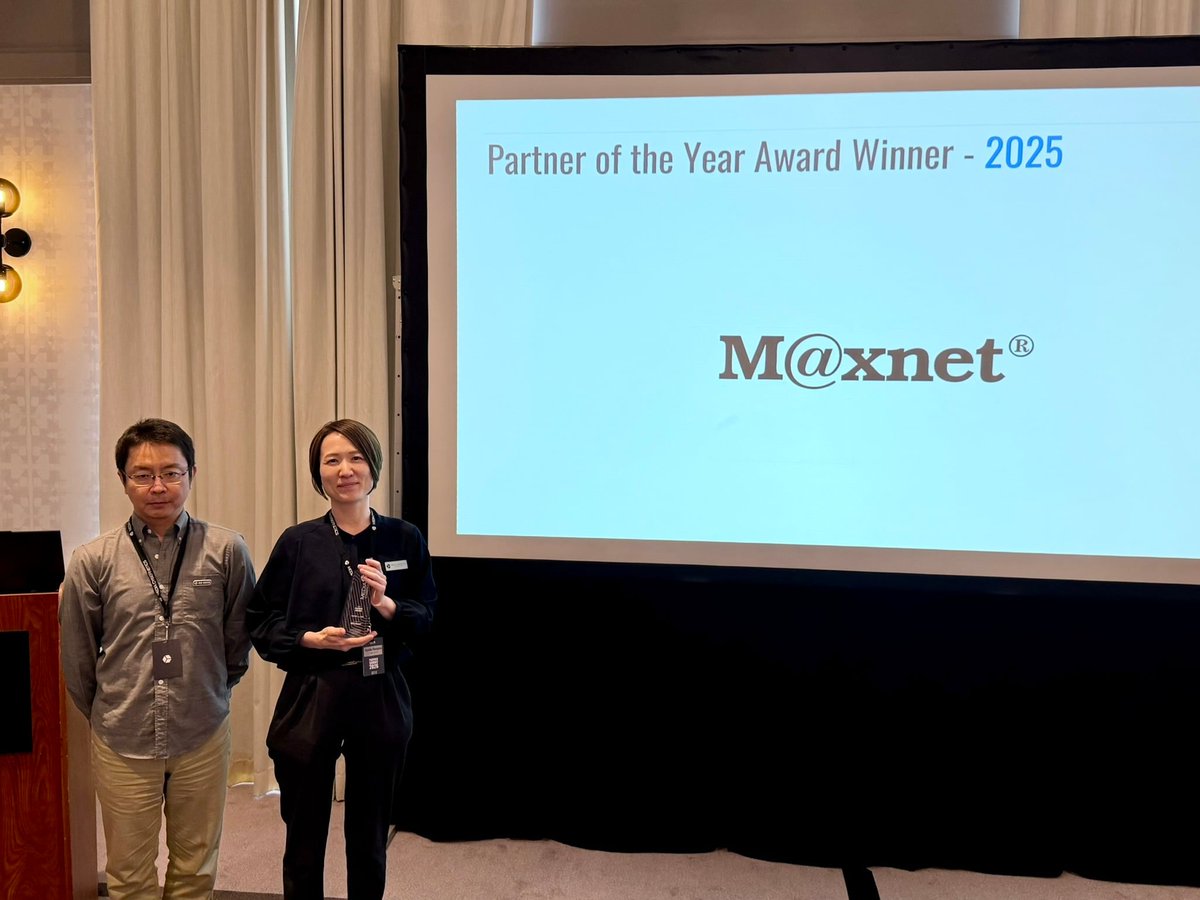 ImageAnalysis's tweet photo. Congratulations to Maxnet, 2025 Partner of the Year 🏆

As our official Image-Pro distributor in Japan, Maxnet brings strong technical expertise and dedicated customer support across the region.

Looking forward to what’s ahead!

#MediaCybernetics #ImagePro #Maxnet #PartnerAwards https://t.co/o0zpFyQwpv