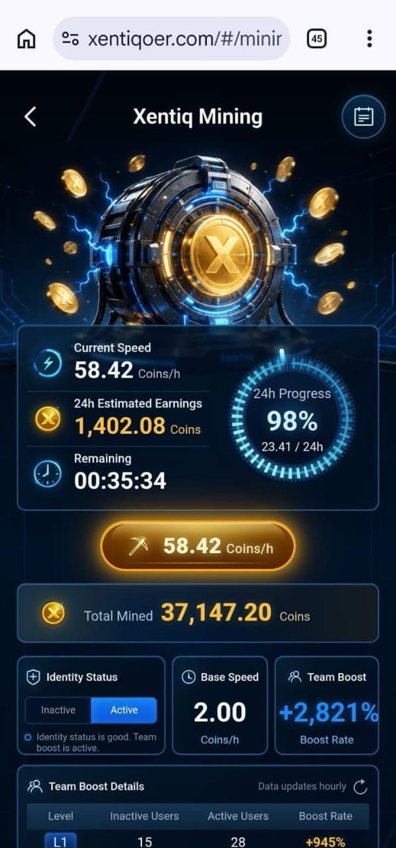 EarnWithFazi's tweet photo. 🚀 Small steps lead to big growth!

Starting with $Xentiq AI mining to explore new digital opportunities. Consistent daily progress builds long-term success. 🌐✨

Start your journey here 👇
https://t.co/nm3kKOmviC

follow for more updates 

#XentiqAI #CryptoMining #Web3 #Oasis https://t.co/RsNiX57PW8