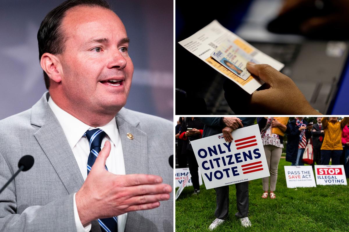 nypost's tweet photo. Mike Lee explodes on voting error that 'keeps happening' as huge number of noncitizens found on rolls https://t.co/Qda6wLGOyW https://t.co/0xSGkmln1m