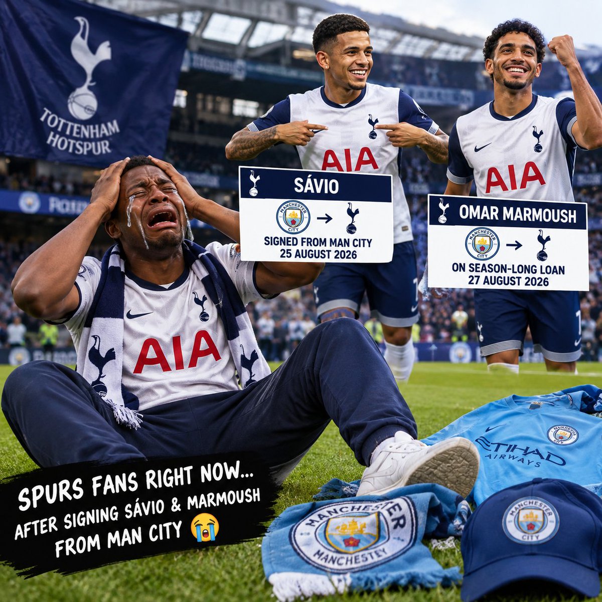 kontorfilli's tweet photo. If only @SpursOfficial could have waited a little bit longer. They could have signed all of city for Savio's price. https://t.co/yPtjgyWk4L