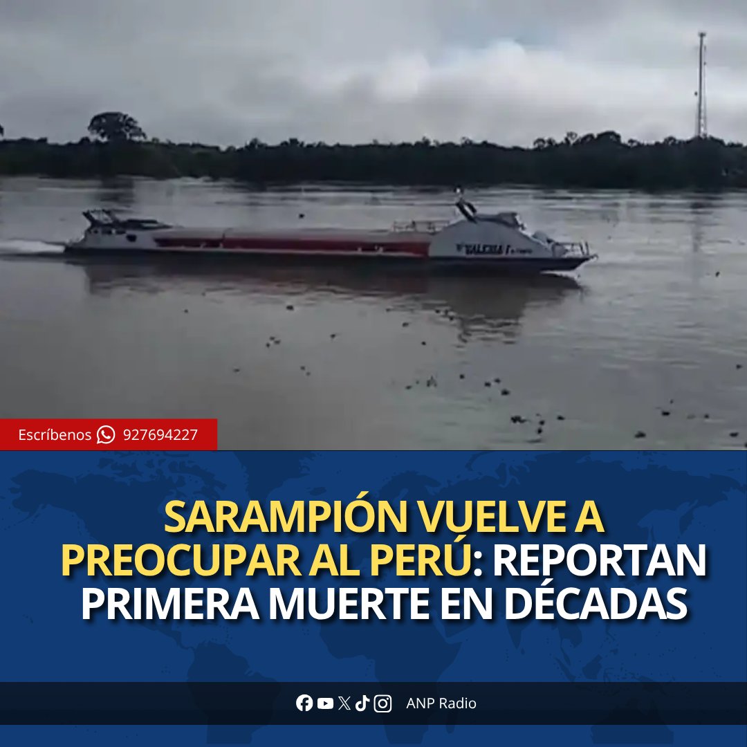 ANPRadio_'s tweet photo. 🚨 Sarampión vuelve a preocupar al Perú

El país registra su primera muerte por sarampión en décadas, mientras persisten brechas de vacunación y se acerca el Fenómeno El Niño.

 📡 Mantente informado con ANP Radio      

📻 #ANPRadio #Actualidad #Perú https://t.co/UxX76ocdht