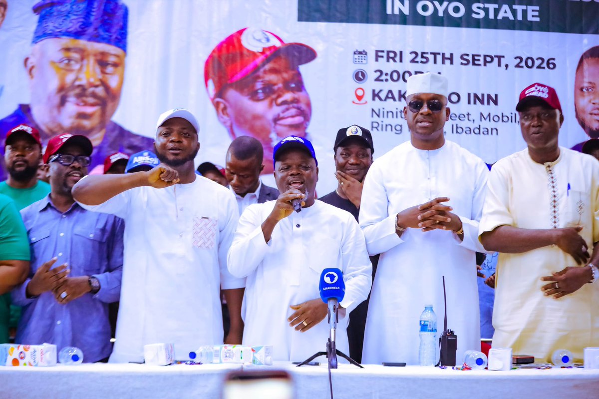 Hon_Danjo's tweet photo. Ogbomoso ✅ Saki ✅ Iseyin ✅ Oyo ✅ Igbo-Ora ✅ Ibadan ✅
The #Sharafa train went round and came home bigger. 📍🔥
Hon. Adesoji Michael Adedeji, incoming Deputy Governor of Oyo State, closed the youth engagement tour in Ibadan with our largest crowd yet. Oyo state youth didn't just show up. They showed out.
Build up for #OyoAhead. We move.
#OyoAPC #Oyo2027
@SenSharafaAlli
@lamijuakala
@titilopegb
@mrlurvy
@unusual_Glory
@oyoapcyouth