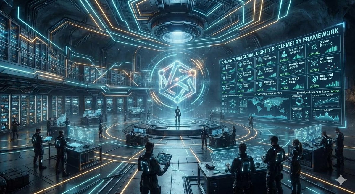 MazedAbdul4j's tweet photo. 🌐 ⚙️ Hamad-Tamim Global Dignity &amp; Telemetry Framework active in the advanced command center!🔐 🛡️ Unwavering sovereign dignity powered by cryptographic security &amp; digital twin architecture. 🚀 🌍 #GlobalTelemetry #SovereignTech #DigitalTwin #HamadTamimFramework https://t.co/7WpgYy9WCq