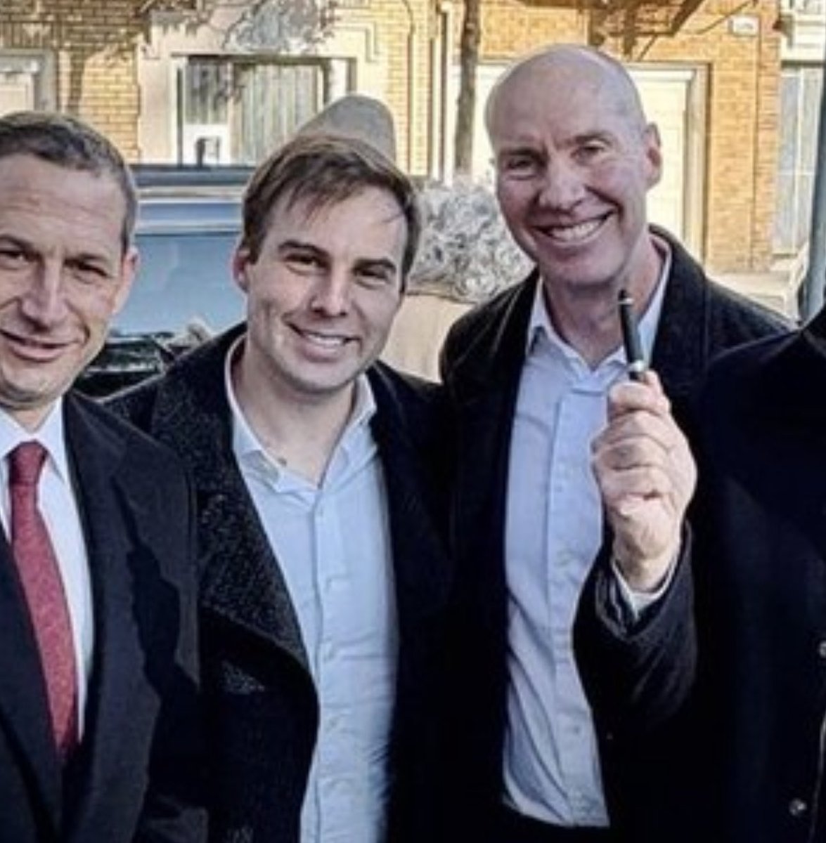 carlatcole's tweet photo. Anyone recognize these two lobbyists with Lurie celebrating upzoning the westside of SF? https://t.co/tvf0Bjt48T