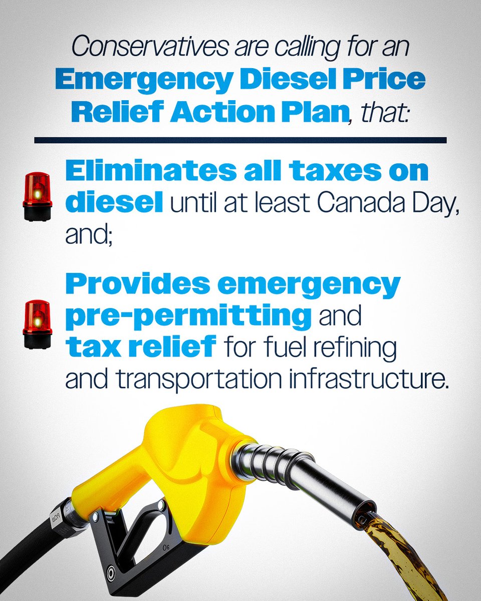 ellisbross's tweet photo. Canadians need fuel to bring in the harvest and get to work. They cannot afford a government that waits for a shortage before making a plan.

Conservatives will fight to produce more Canadian energy, save Canadians money and restore the promise of an affordable, safe and independent country.