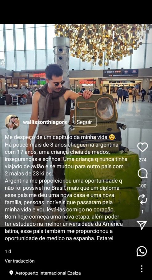 porqueTTarg's tweet photo. "Debate"

Por comentarios sobre este posteo de un brasileño: llegó a la Argentina para estudiar Medicina en la UBA, se recibió este año, y anuncia que se va a ejercer a España. https://t.co/BiQmhXQcIm