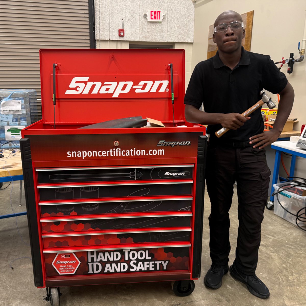 Workforce_JMCSS's tweet photo. Michael Patrick is the first WDC student to complete FIVE @NC3skills Snap-On Hand Tool Identification and Safety Certifications! Congratulations, Michael! #WorkforceReady @JMCSSInnovation https://t.co/UALBV2ue2Y