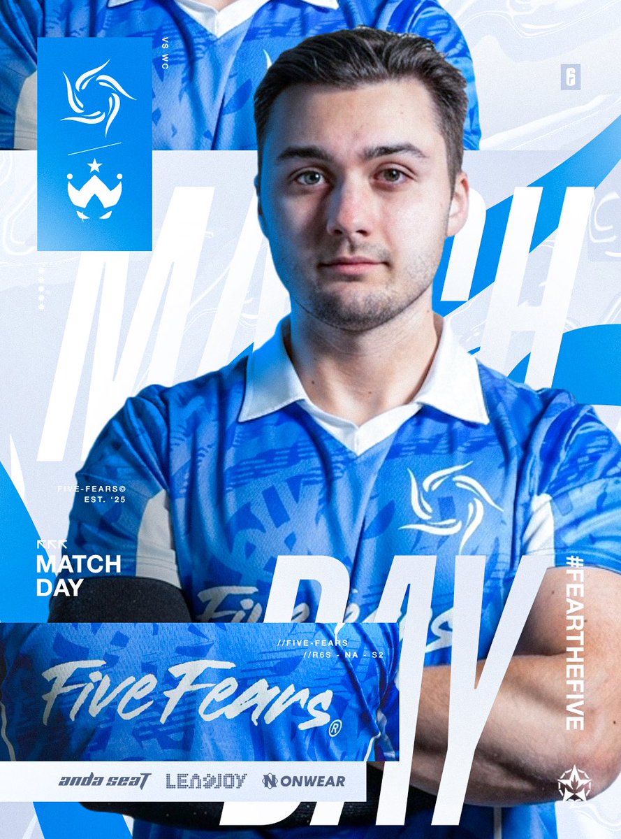 FiveFears's tweet photo. El Clásico
🆚 @Wildcard_GG
⏰ 2:00 pm ET
#FearTheFive | #RainbowSixSiege https://t.co/DbiYjsHijy