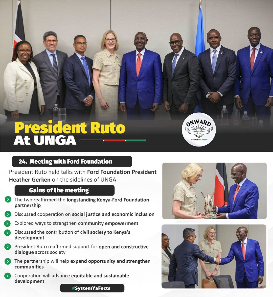 Ms_wanjii's tweet photo. At UNGA, President Ruto continues to champion Kenya and Africa on the global stage. 
#UNGA #Presidentruto https://t.co/5RGkySGPbg