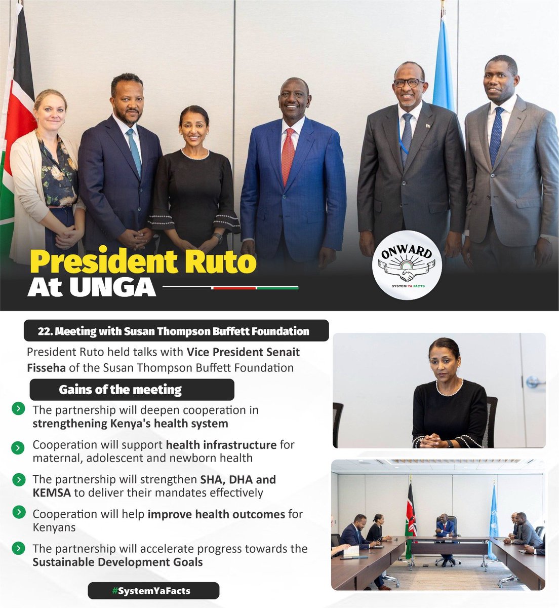 Ms_wanjii's tweet photo. At UNGA, President Ruto continues to champion Kenya and Africa on the global stage. 
#UNGA #Presidentruto https://t.co/5RGkySGPbg