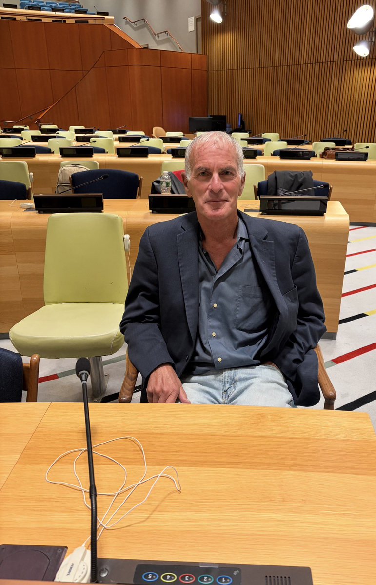 aaronjmate's tweet photo. At the UN for The Hague Group meeting with the man who exposed Gaza’s Gravediggers. @normfinkelstein @orbooks https://t.co/teHU6GHHLj
