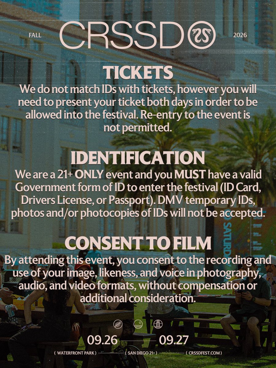 crssdfest's tweet photo. Who’s ready?  ✨

Final tickets + full FAQ at https://t.co/tqKXmcx1NT https://t.co/nPTKeMeqkY