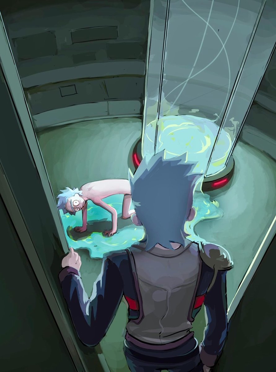 Zephyrix167's tweet photo. used to think ab a fic them young, stupid, hopelessly in love, traveling the multiverse together. one huge fight, rick runs, prime lets him go, and regrets it when he can’t find him again. years later, rick dies by accident and somehow ends up back in prime’s arms... cringe af ☺�� https://t.co/w8DAJNaSD9