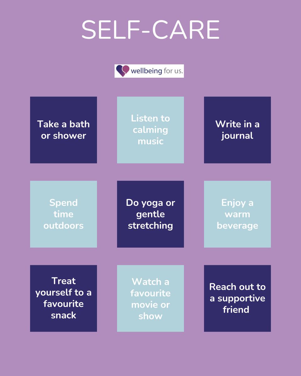 wellbeingforus's tweet photo. Self-care💜
#wellbeingforus #wellbeing #mentalhealth #selfcare #mentalhealthmatters #ideas https://t.co/8PxzlBOsoV