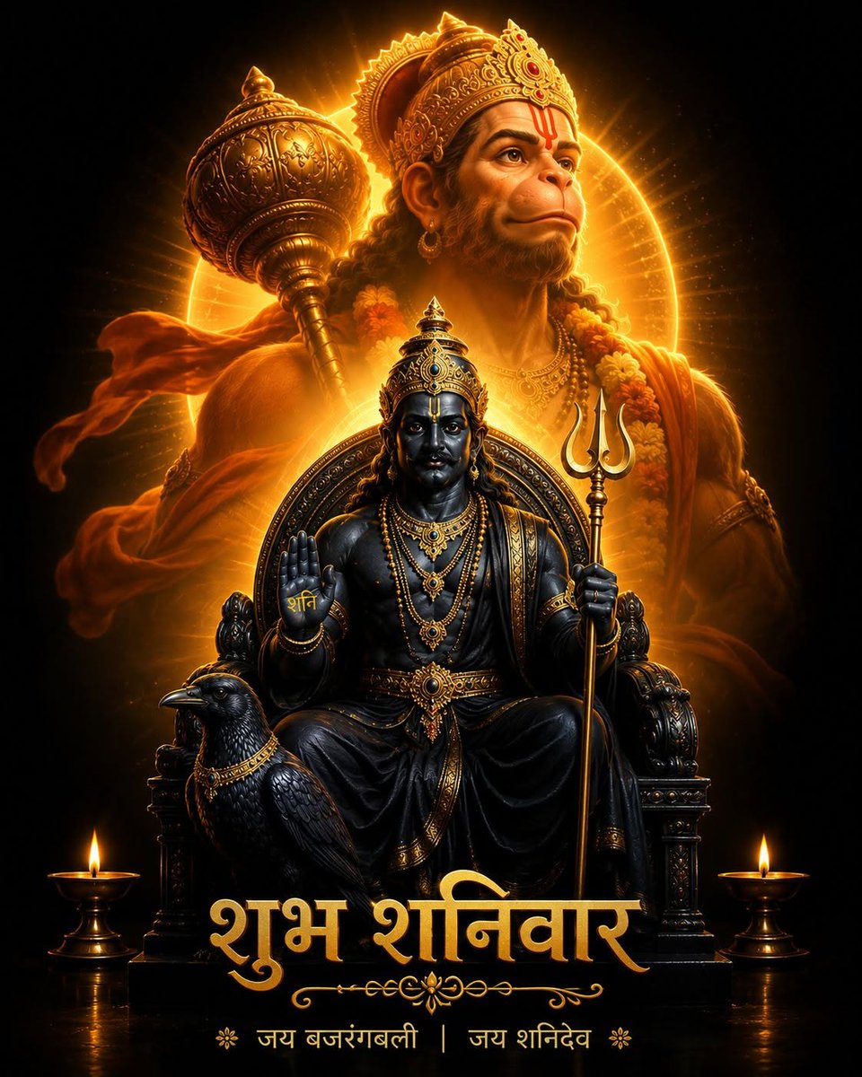 Bhaveshlivelife's tweet photo. शुभ शनिवार 🙏🪔

शनिदेव याद दिलाते हैं कि कर्मों का हिसाब होता है, और बजरंगबली सिखाते हैं कि कठिन समय में भी प्रयास रुकना नहीं चाहिए।

इस शनिवार बस इतनी प्रार्थना है, हमारे कर्म अच्छे रहें और मुश्किलों से लड़ने का हौसला कभी कम न हो। 🙏❤️

जय बजरंगबली 🚩
जय शनिदेव 🪔 https://t.co/mlh1I8BtAh