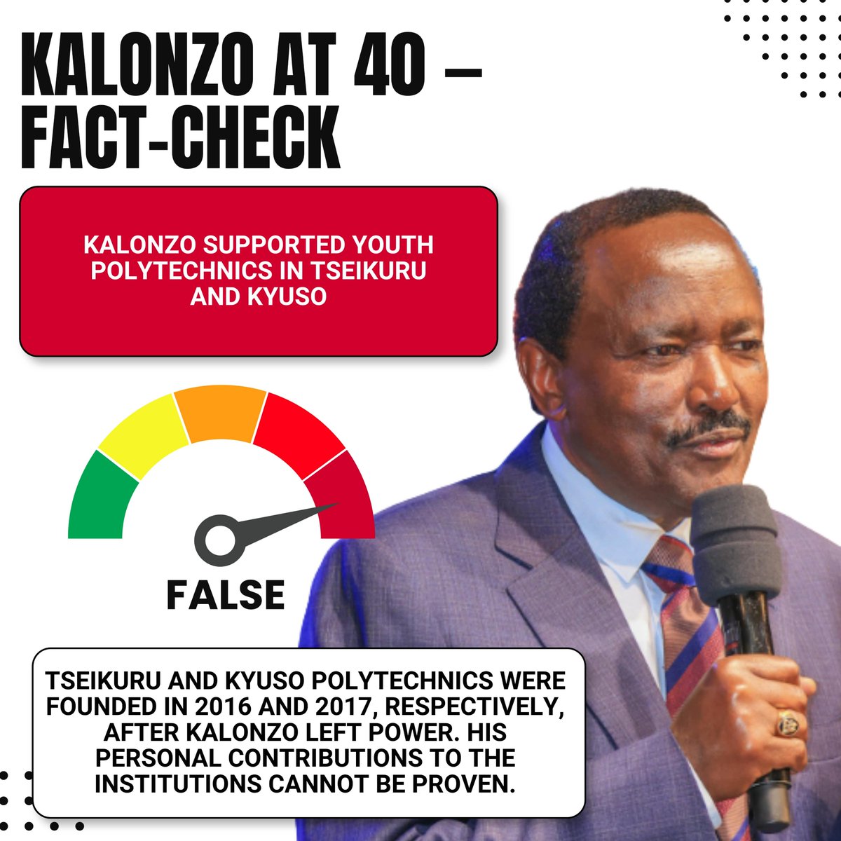 Ms_wanjii's tweet photo. Kalonzo at 40 fact check and most of them are false 
#kalonzoat40 #kalonzomusyoka https://t.co/Ix1fUaDoLP