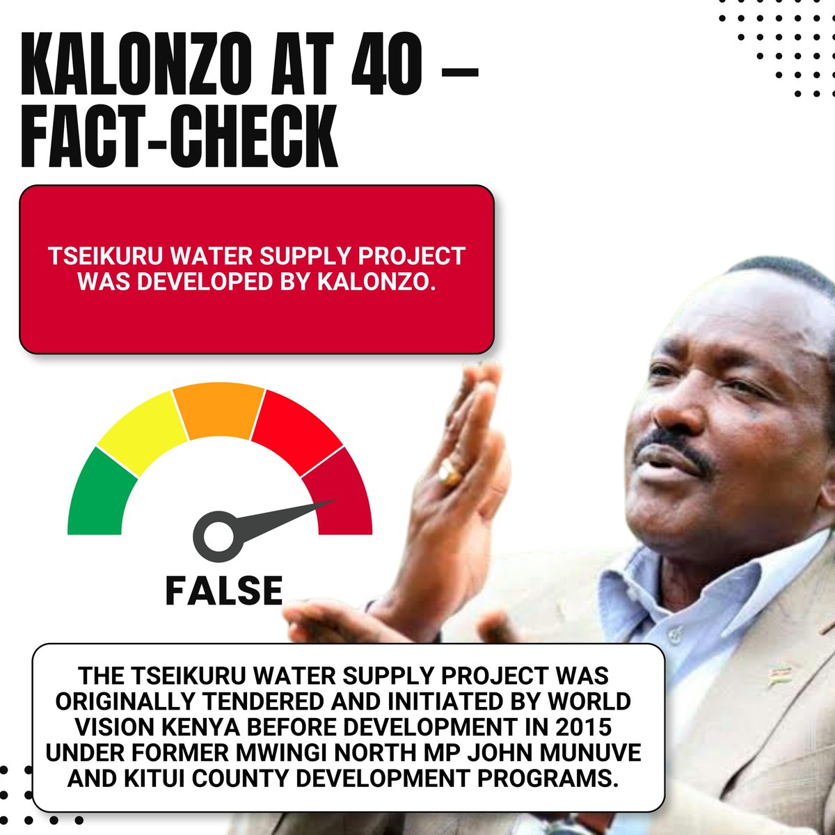 Ms_wanjii's tweet photo. Kalonzo at 40 fact check and most of them are false 
#kalonzoat40 #kalonzomusyoka https://t.co/Ix1fUaDoLP