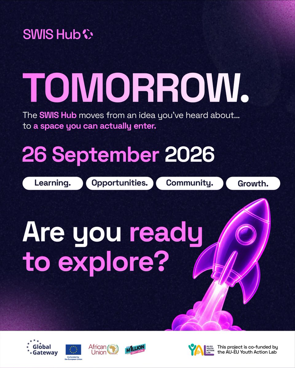 SwisHub's tweet photo. For a while, you've been hearing about the SWIS Hub.
Tomorrow, you get to experience it.💃💃
On the 26th September, the SWIS Hub website officially launches.💥

A digital space created to bring together resources, opportunities, and experiences designed to help young https://t.co/hNYPojZplL