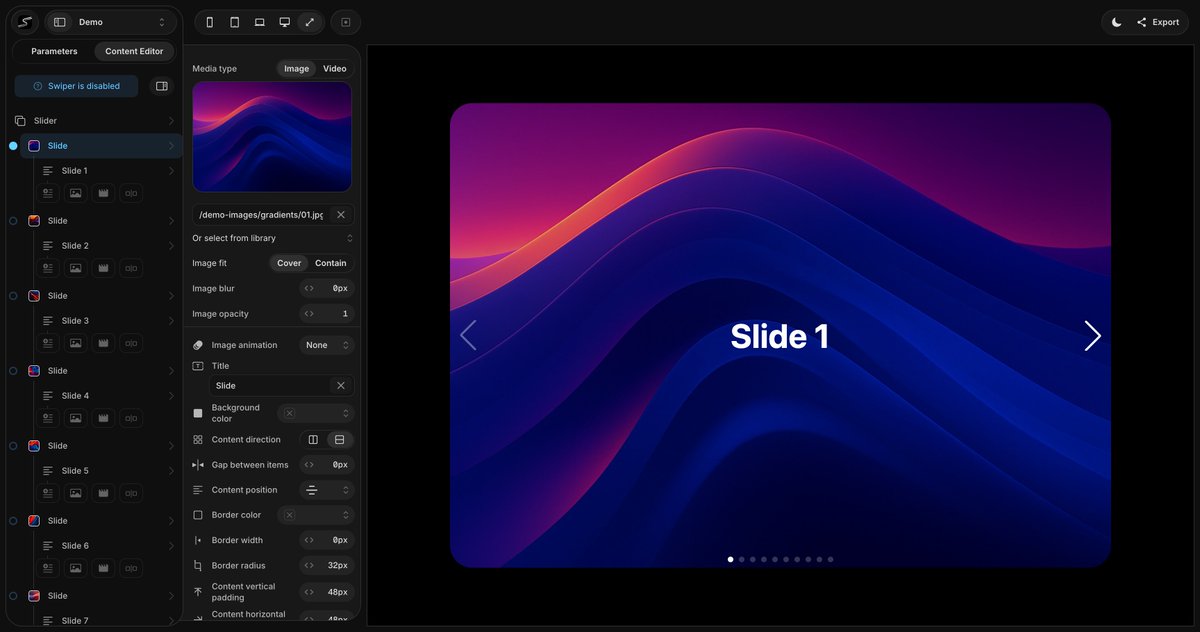 nolimits4web's tweet photo. Over the past months I moved all my projects to @cladd_ui, the React UI kit I've been building: Swiper Studio, PaneFlow, t0ggles, Start Page HQ and more.

Looks great, consistent results, fast to bootstrap, easy to customize, and agents write it really well.

Give it a try: https://t.co/geGP6iz5OZ